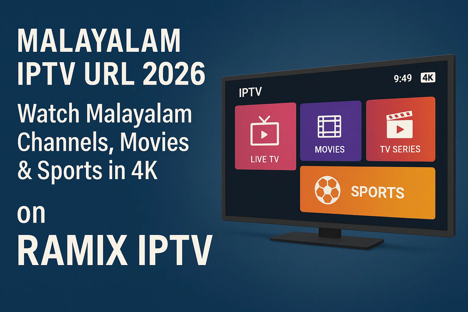Malayalam IPTV URL 2026 – Watch Malayalam Channels, Movies & Sports in 4K