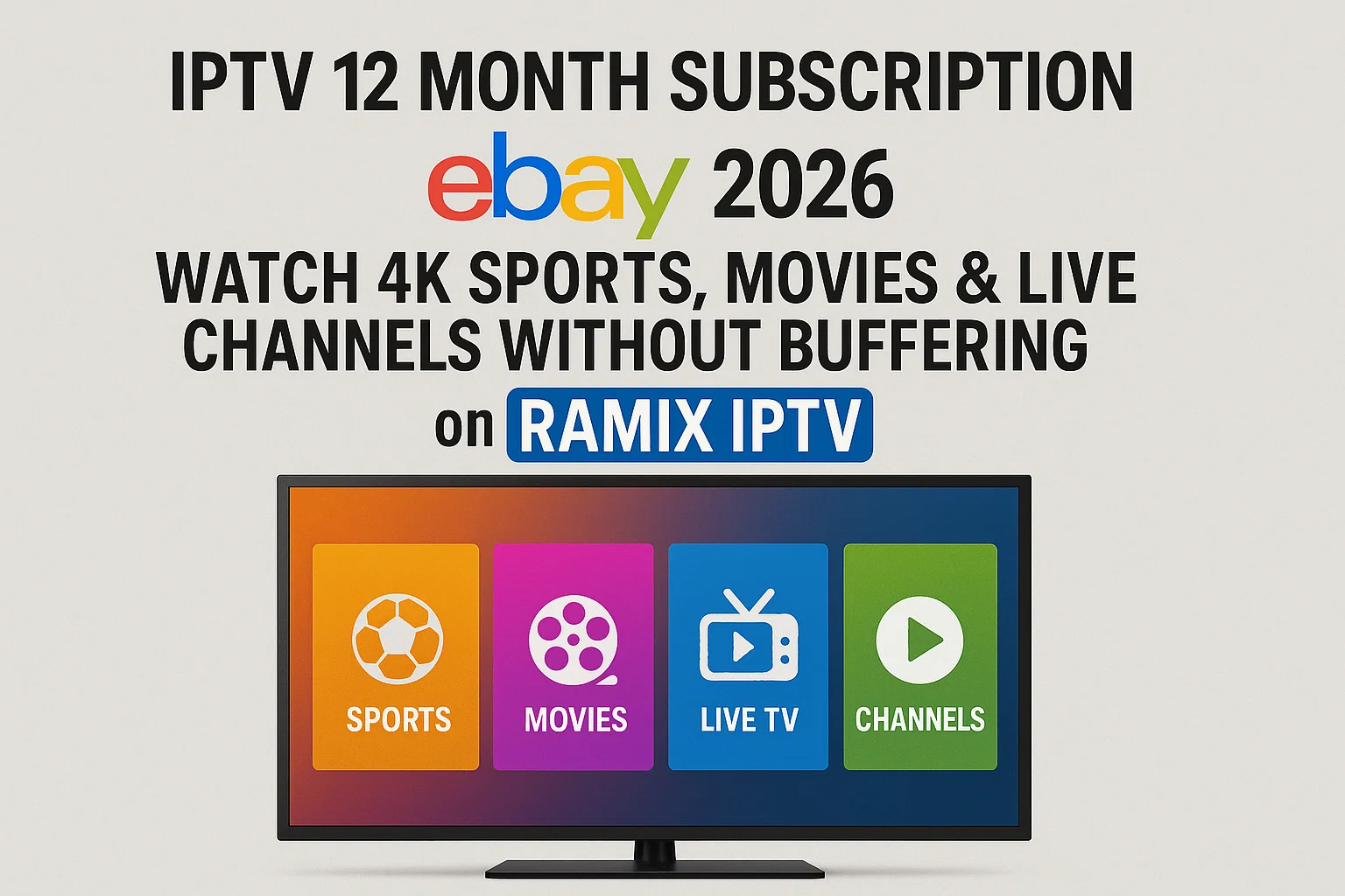 IPTV 12 Month Subscription eBay 2026 