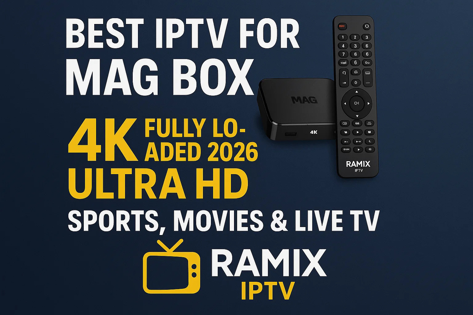 Best IPTV For MAG Box 4K Fully Loaded 2026